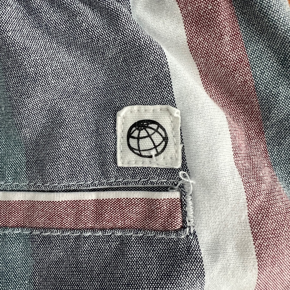 Free Planet Men's Striped Shorts - Gray, White, Brown L - Picture 6 of 10